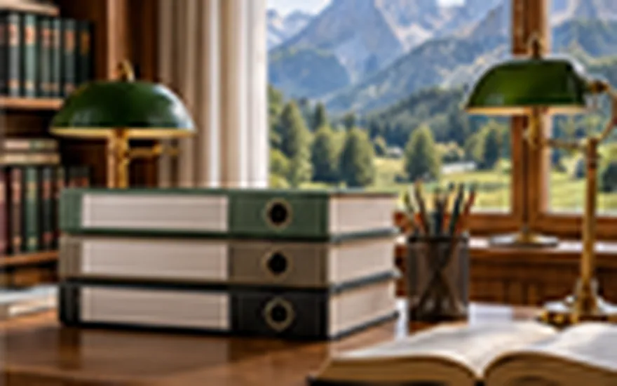 Online Casino Österreich: geordnete Aktenordner in einer österreichischen Bibliothek